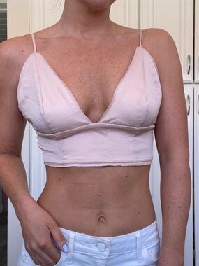 Free People Pink Cami Crop Top